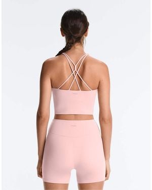 Oysho Comfortlux Strap Tank Top With Cups - Pink