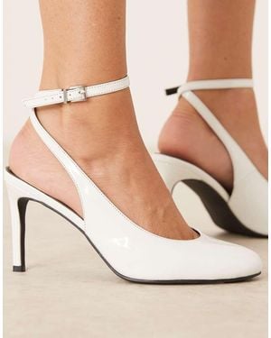 Raid Zapatos De Tacón Blancos Con Tira En El Tobillo De Charol Tameika De - Neutro