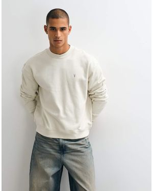 AllSaints Asher Logo Sweatshirt Met Ronde Hals - Grijs