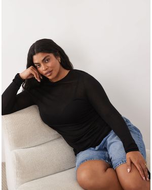 ASOS Asos design curve – weiches, durchscheinendes strickoberteil - Schwarz