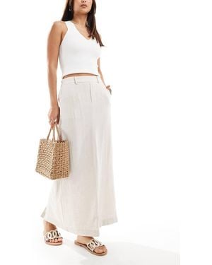 Object Gonna Sartoriale Color Crema Alla Caviglia - Bianco