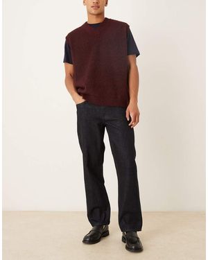 ASOS Premium Selvedge Straight Jeans - Blue