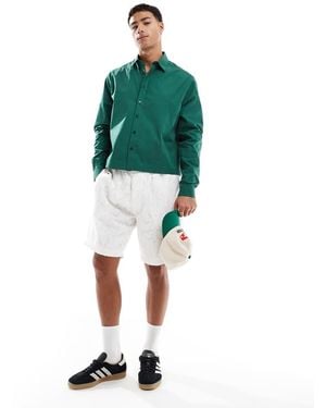 ASOS Recht Oversized Poplin Overhemd - Groen