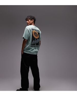 Dickies Camiseta Verde Claro Con Estampado Gráfico En La Espalda De Girasol Exclusiva En Asos De - Gris