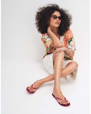 ASOS Chanclas De Goma Foxton De -Rojo - Rosa