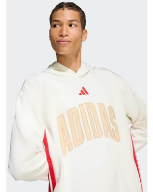 adidas Originals Stadium Graphic Hoodie - White