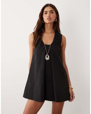 BRONZE SNAKE Sydney Mini Smock Dress - Black