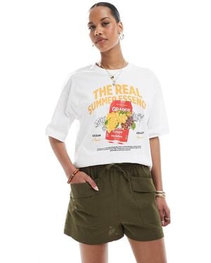 Threadbare Short Van Linnenmix Met Gestrikte Taille - Groen