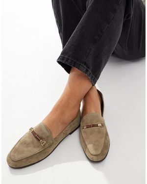ALDO – francine – wildleder-loafer zum reinschlüpfen - Schwarz
