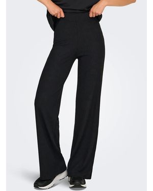 Only Play Pantalones Negros De Pernera Ancha De - Azul