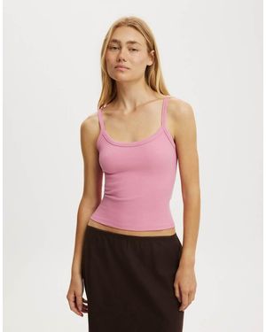 Cotton On Goldie Rib Scoop Cami - Red