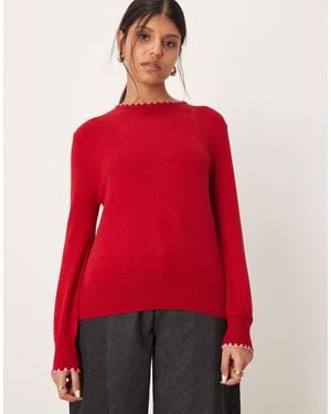 Threadbare – strickpullover - Rot
