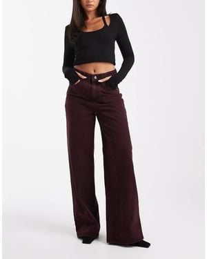 French Connection Dallas Acid Wash Wide Leg Jeans - Blue