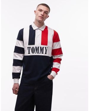 Tommy Hilfiger Relaxed Fit Archive Rugby Shirt - Red