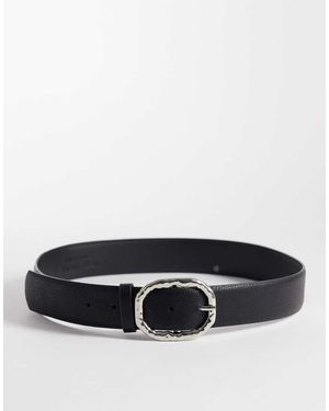 Vero Moda Faux Leather Hammered Metal Buckle Belt - Multicolour