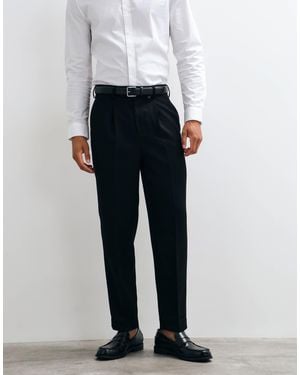ASOS Tailored Pleated Relaxed Tapered Pants - Black