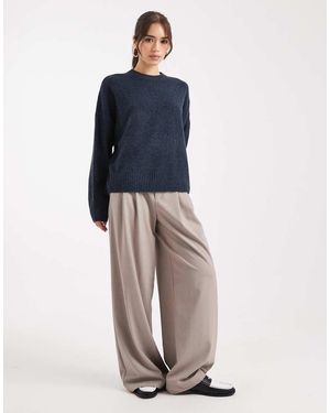 Vero Moda Maglione Morbido Con Scollo Rotondo - Blu
