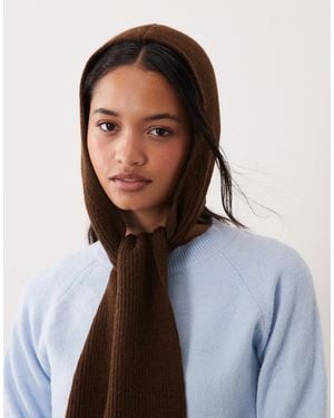 Glamorous Hooded Triangle Scarf - Blue