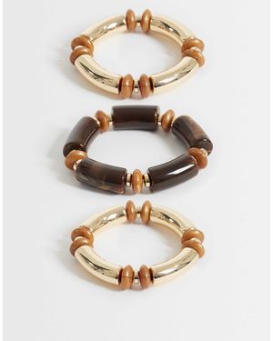 ASOS Pack Of 3 Stacking Bangles - White