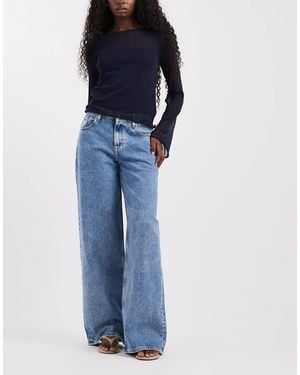 Tommy Hilfiger Vaqueros Daisy De Talle Bajo Y Corte Holgado En Lavado Medio-Azul