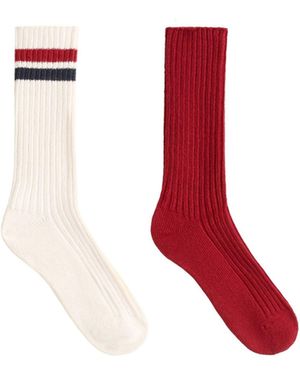 Oysho 2 paar klassische socken aus baumwollmix - Rot
