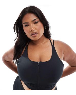 4505 Curve Icon Active High Support Sports Bra With Removable Padding And Adjustable Straps - Black