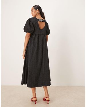 Ghospell – maxikleid aus jacquard - Schwarz