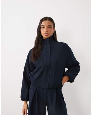 4th & Reckless Getailleerde Jack Met Opstaande Kraag Co-Ord Set - Blauw