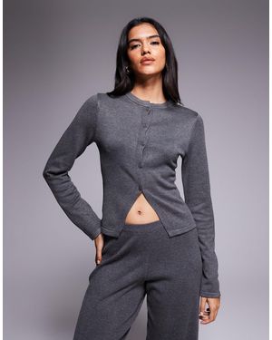 Kaiia – exclusive – langärmlige strickjacke - Grau