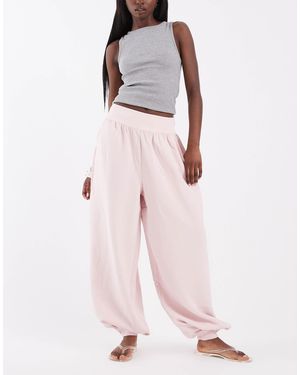 ASOS Tailored Cuffed Hem Balloon Pants - Pink