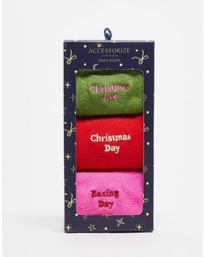 Accessorize – 3er-pack socken - Mehrfarbig