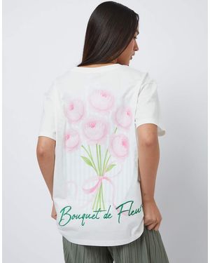 Skinnydip London Bouquet De Fleurs T-Shirt - White