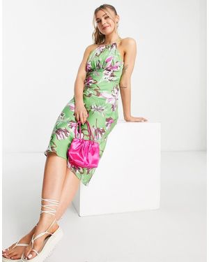 Urban Revivo Halterneck Midi Dress - White