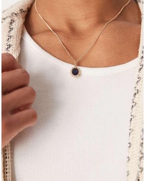 ASOS Necklace Faux Crystal Pendant - Natural