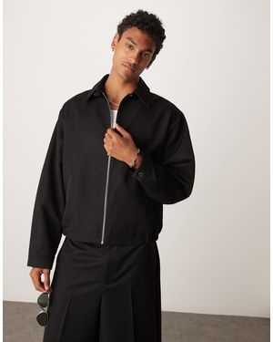 ASOS Smart Oversized Blouson Jacket - Black