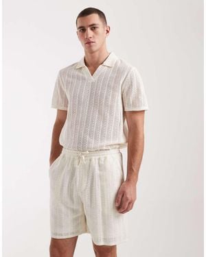 New Look Co-ord Crochet Shorts - White