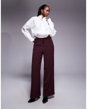 River Island Side Striped Wide Leg jogger - Purple