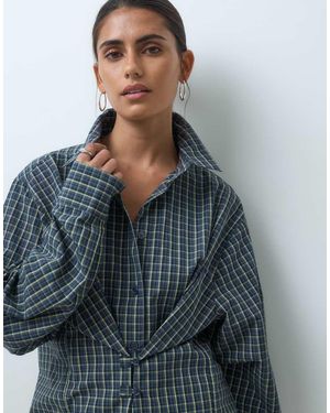 Collusion Camicia Stretta - Blu