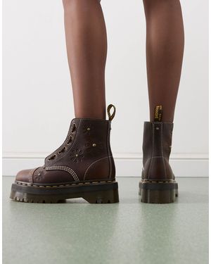 Dr. Martens Sinclair Embossed Floral Boot - Brown