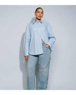 ASOS Asos Design Curve Straight Wide Leg Jeans - Red