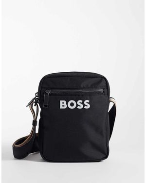 BOSS Boss Catch Logo Zip Crossbody Bag - Black