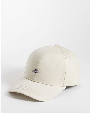 GANT Sheild Logo Cotton Twill Cap - Natural