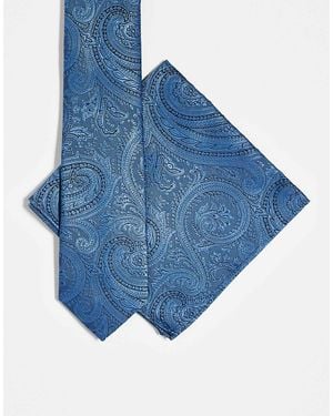 ASOS – krawatte und einstecktuch - Blau