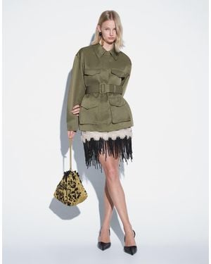 ASOS Mini Rok Met Franjes, Lagen En Lovertjes - Groen