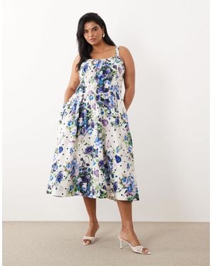 Hope & Ivy Plus – midikleid - Blau