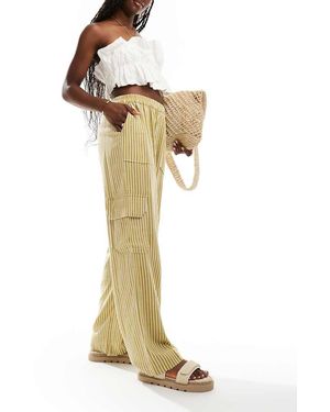 Noisy May Pantaloni Cargo Ampi - Metallizzato