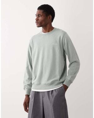 Abercrombie & Fitch Script Logo Premium Sweatshirt - Grey