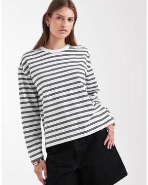Levi's Camiseta Vintage De Manga Larga Con Rayas En Negro - Blanco