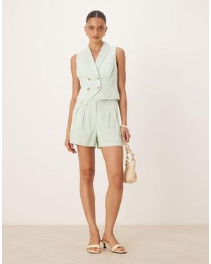 Nobody's Child Tailored Shorts Co-Ord - Natural