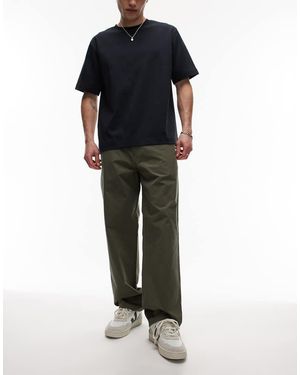 ARKET Heavy Poplin Trouser With Button Front - Blue